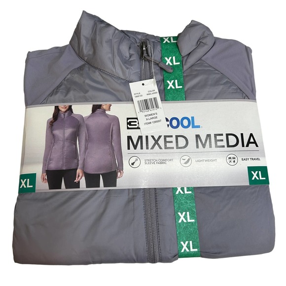 32 Degrees Mixed Media Lightweight Travel Jacket Lavender Purple Women's XL NWT - Picture 4 of 4